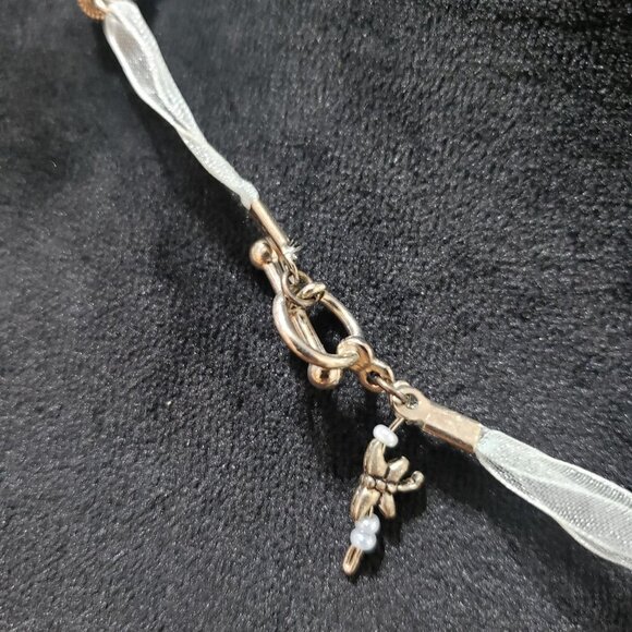 Elegant Multistrand Twisted Beaded Round Silver Pendant Necklace - Picture 6 of 6